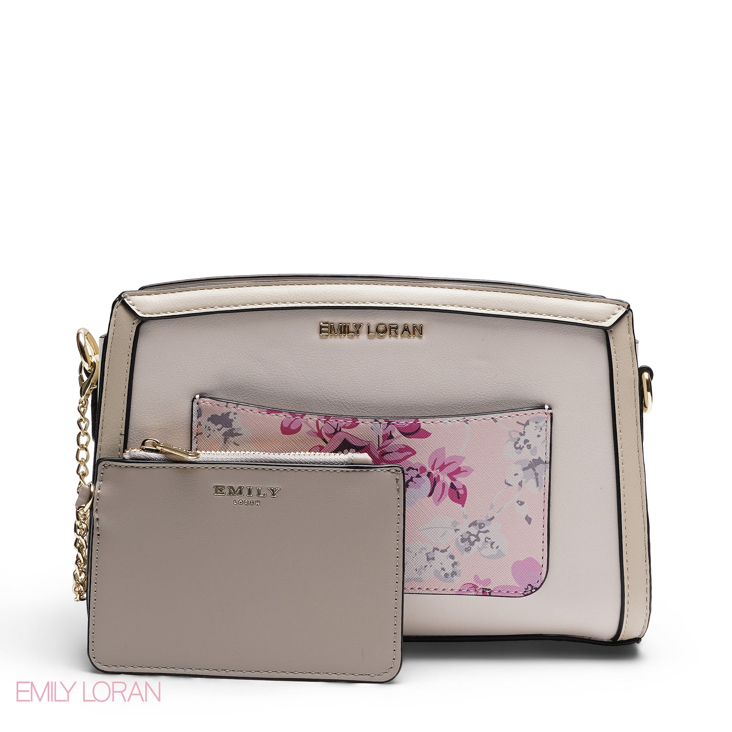 CHIC TRI-TONE CROSSBODY WITH POUCH BAG