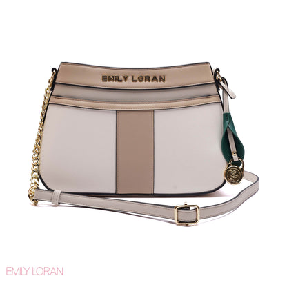 ELEGANT MULTI-TONE PANELLED CROSSBODY BAG