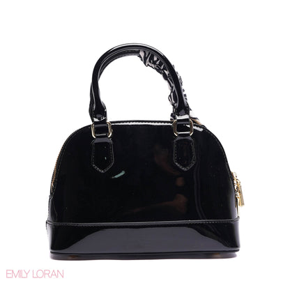 HANDBAG WITH ELEGANT DOME ADJUSTABLE STRAP , SCARF AND CHARM - SMALL
