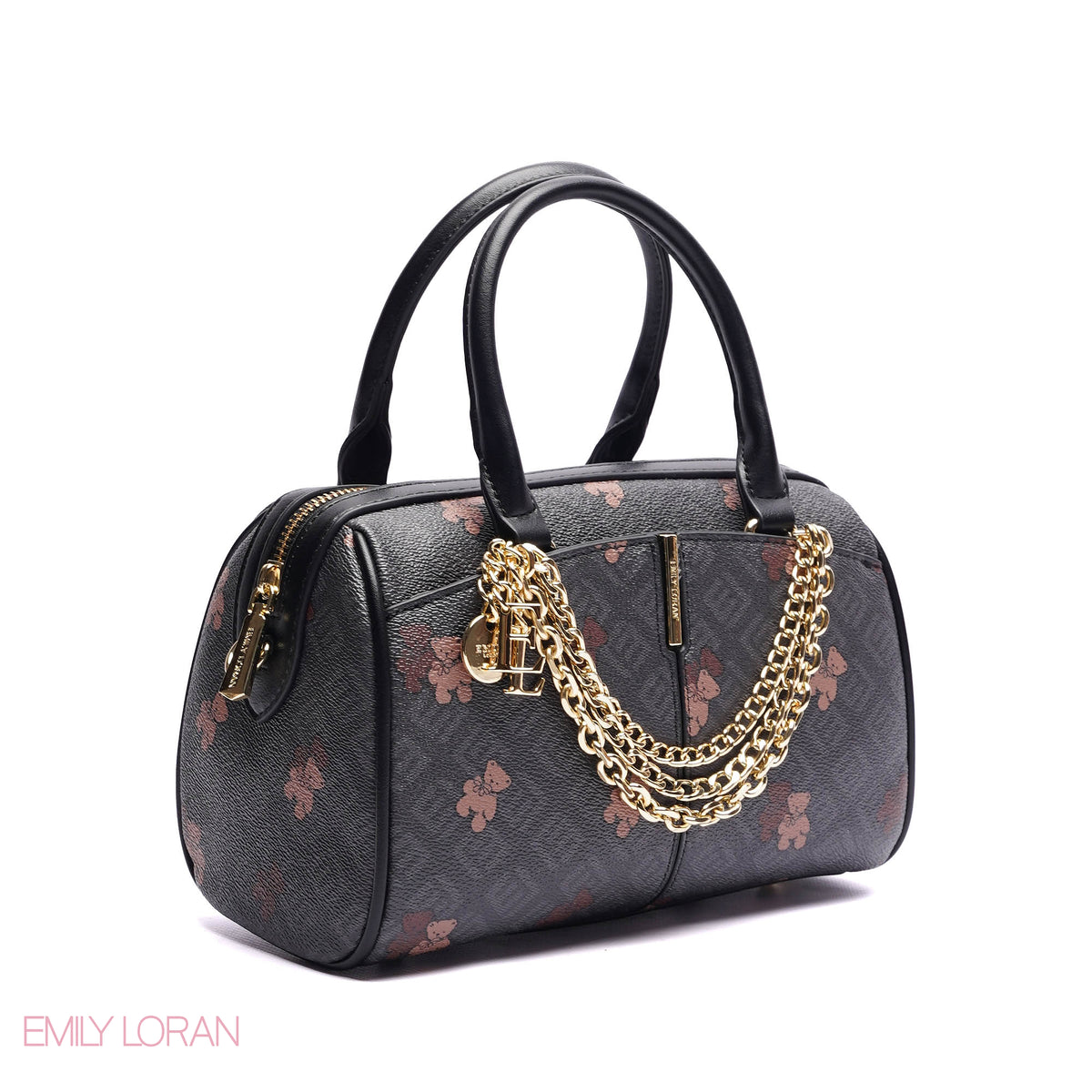 MONOGRAM STRUCTURED HANDBAG WITH CHAIN - SMALL