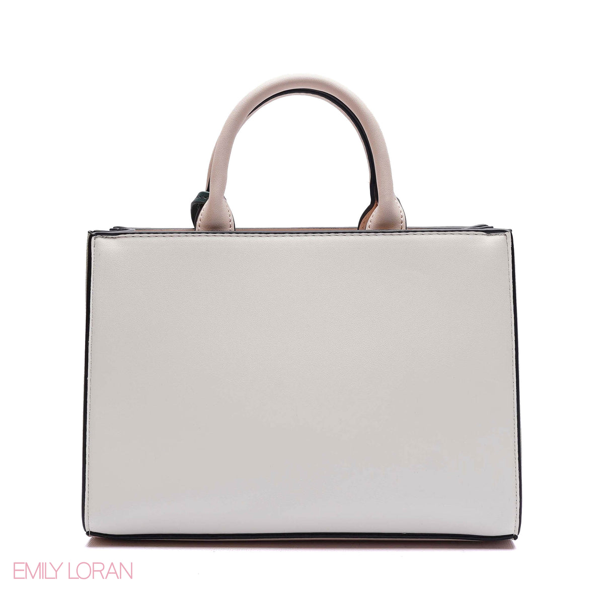 HANDBAG EMBOSSED BRAND DETAILING WITH CHARM - SMALL