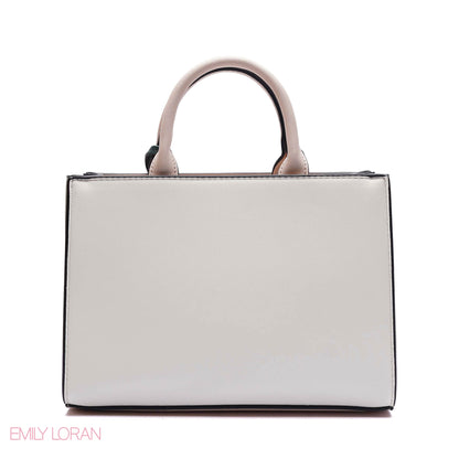 HANDBAG EMBOSSED BRAND DETAILING WITH CHARM - SMALL