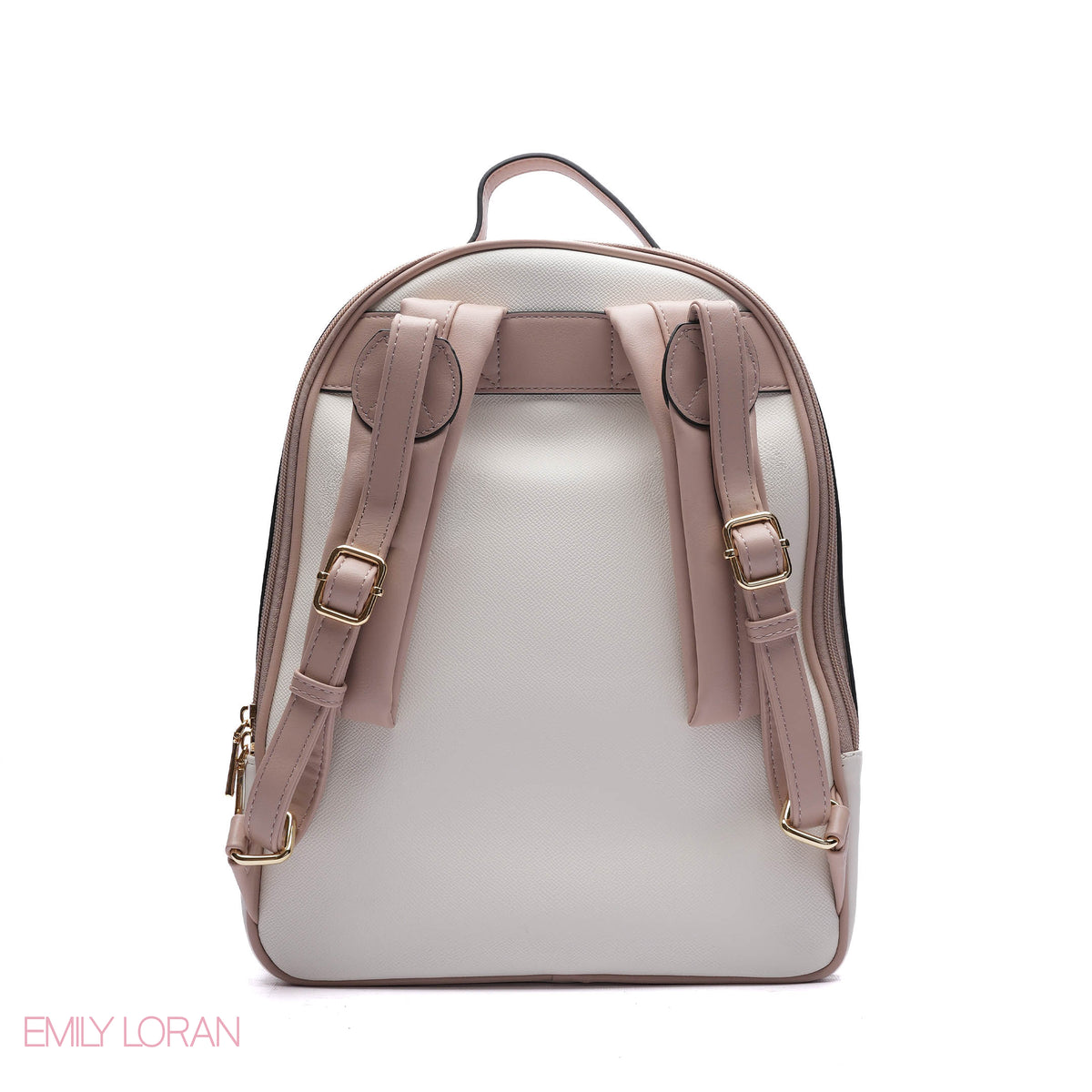 BACKPACK WITH GOLD ADJUSTABLE FRONT WALLET PLANE LEATHER
