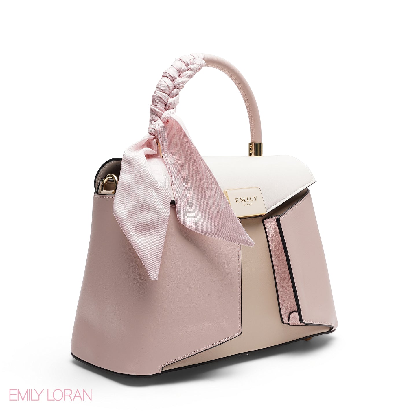 ELEGANT GEOMETRIC FLAP SATCHEL WITH BRAIDED HANDLE BAG
