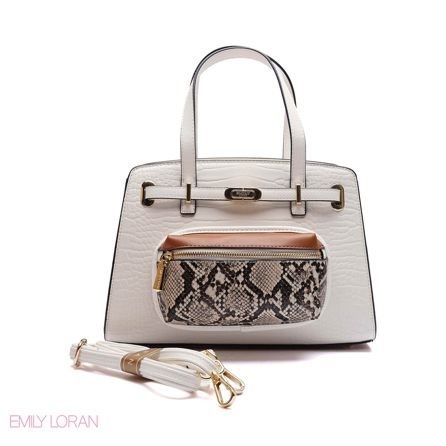 HANDBAG WITH ADJUSTABLE POUCH - MEDIUM