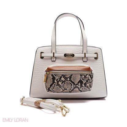 HANDBAG WITH ADJUSTABLE POUCH - MEDIUM