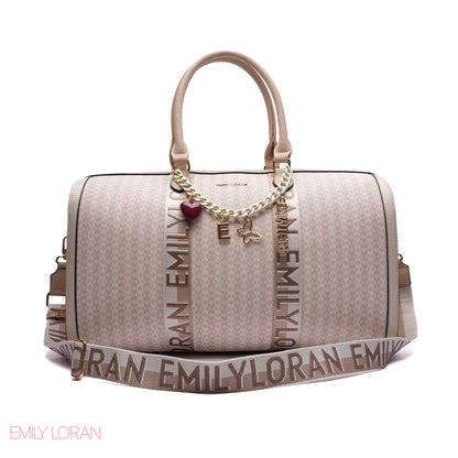 MONOGRAM BARREL BAG WITH CHARM CHAIN - LARGE