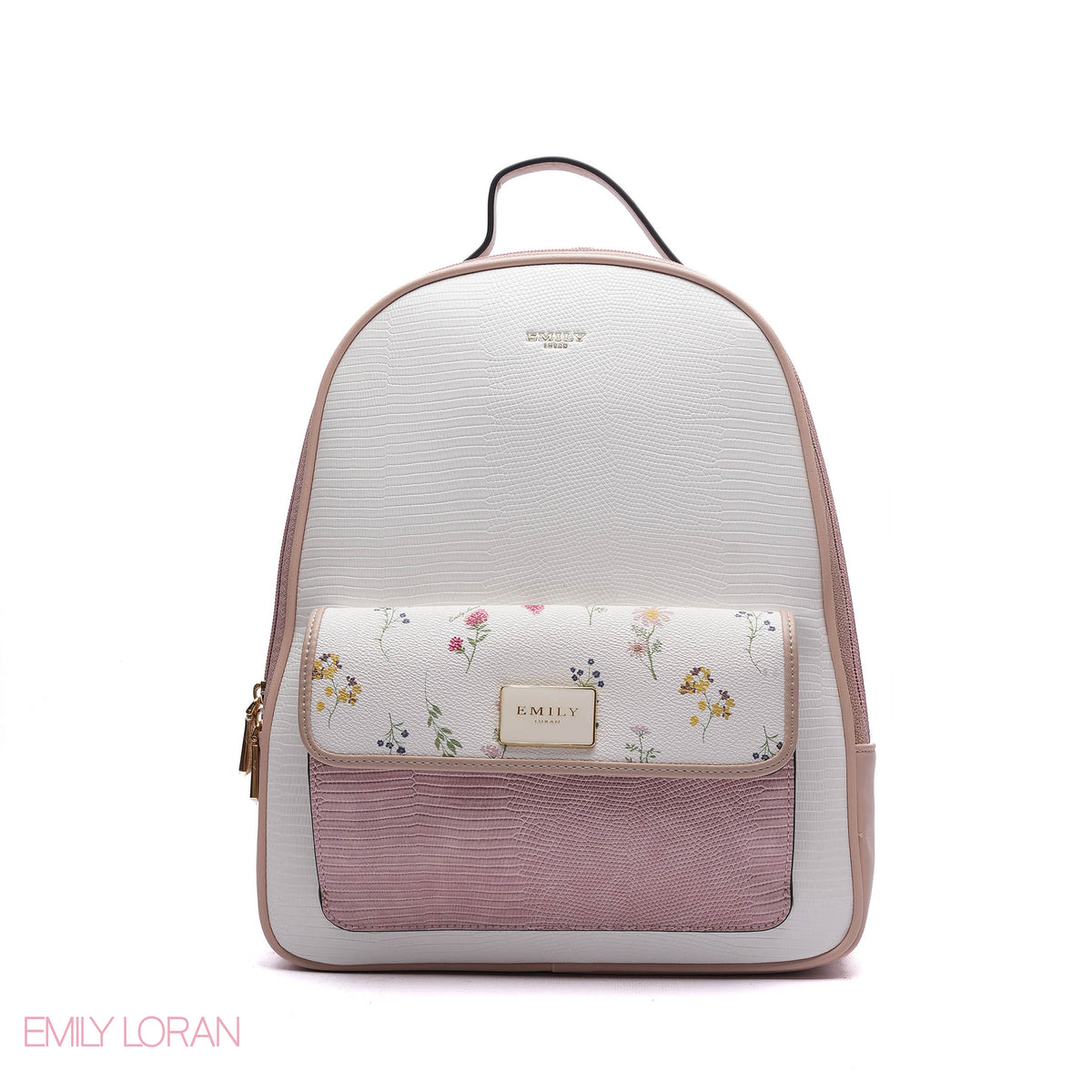 BACKPACK MULTICOLOUR WITH PLANE LEATHER AND CROC FRONT POCKET LEATHER