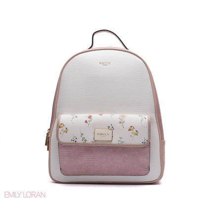 BACKPACK MULTICOLOUR WITH PLANE LEATHER AND CROC FRONT POCKET LEATHER