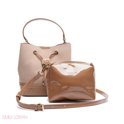 HANDBAG WITH SIMPLE LOCK DESIGNING WITH GOLD CHAIN - SMALL