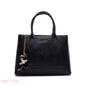 EMBOSSED FLORAL PANELLED SATCHEL BAG - SMALL