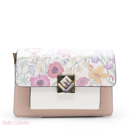 FLORAL MULTI COLOR BAG WITH HAND STRAP - MED