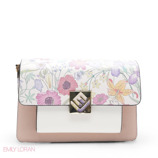 FLORAL MULTI COLOR BAG WITH HAND STRAP - MED