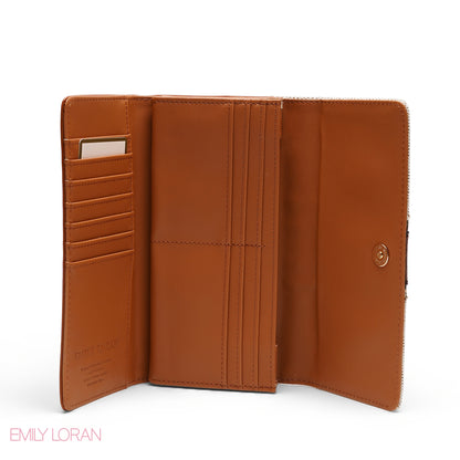 SNAKESKIN EFFECT TRI-FOLD WALLET