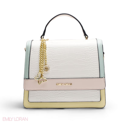 MULTI-COLOUR PASTEL SATCHEL BAG