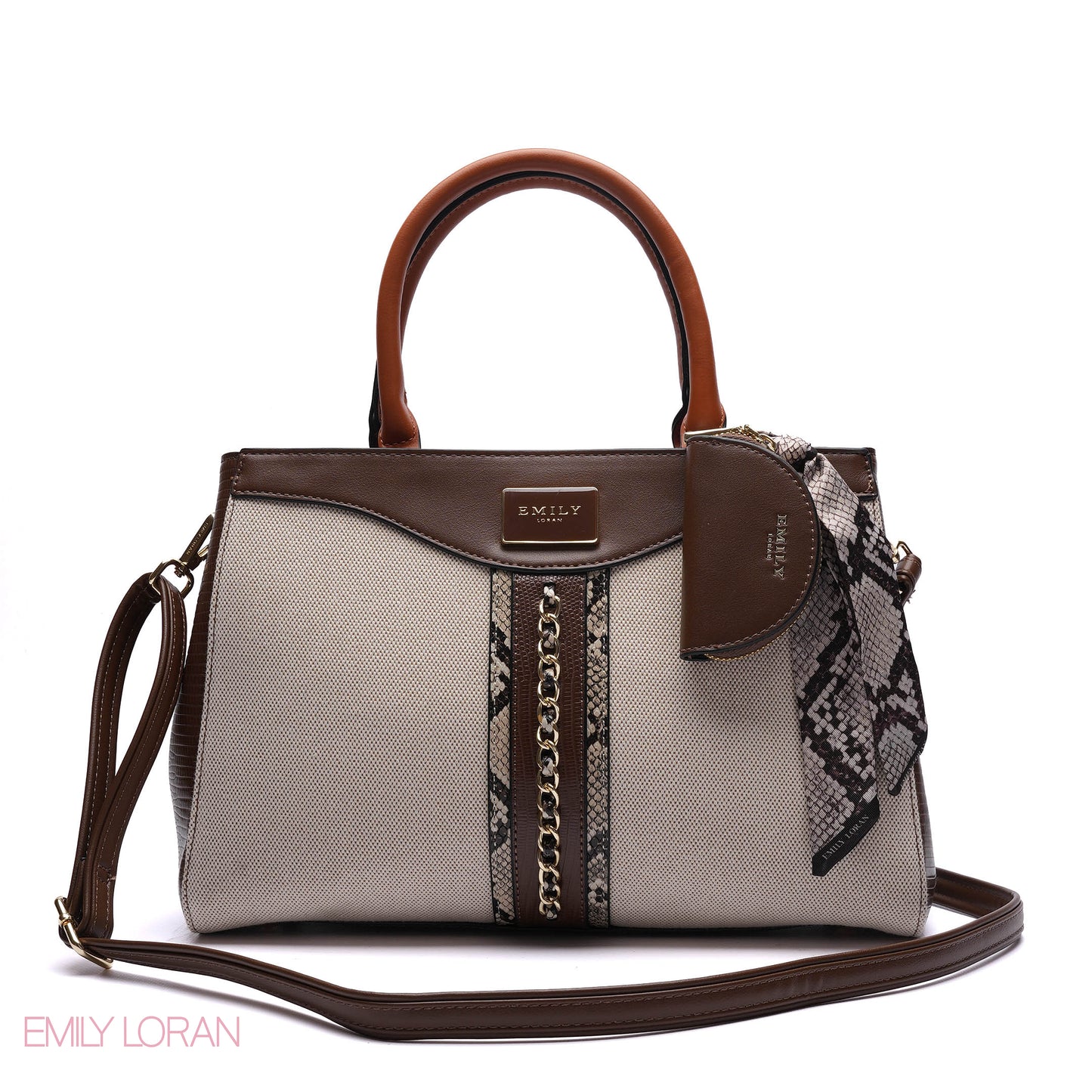 CHAIN-DETAIL HANDBAG WITH COIN PURSE