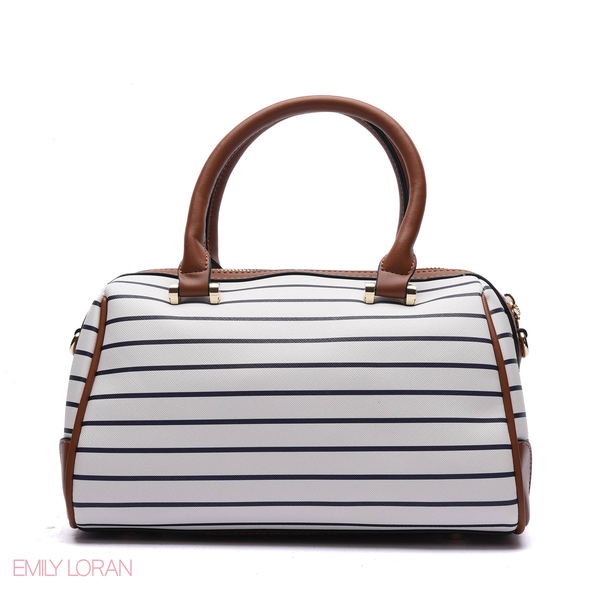 HANDBAG STRIPED PRINT WITH CHAIN