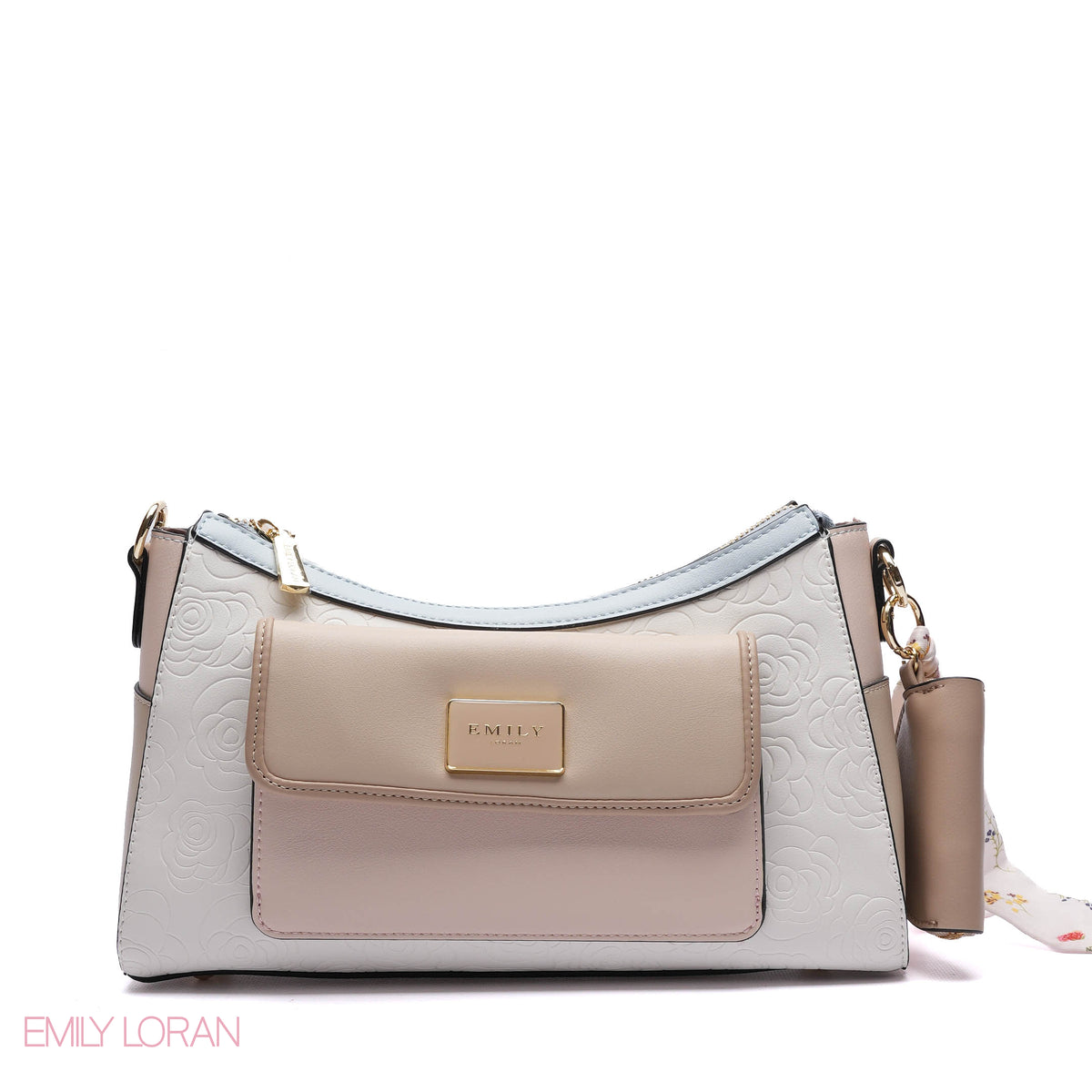 CROSS-BODYBAG FLOWER STRUCTURE SIMPLE COLOUR - SMALL