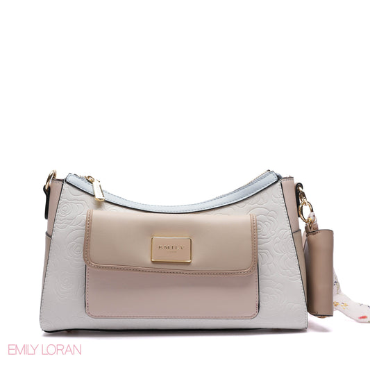 CROSS-BODYBAG FLOWER STRUCTURE SIMPLE COLOUR - SMALL