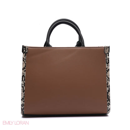 EMBOSSED LOGO TOTE BAG WITH TASSEL CHARM - SMALL