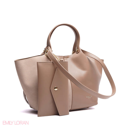 SHOULDER BAG PRACTICALITY LEATHER WITH SMALL WALLET AND CROSS BAG - LARGE
