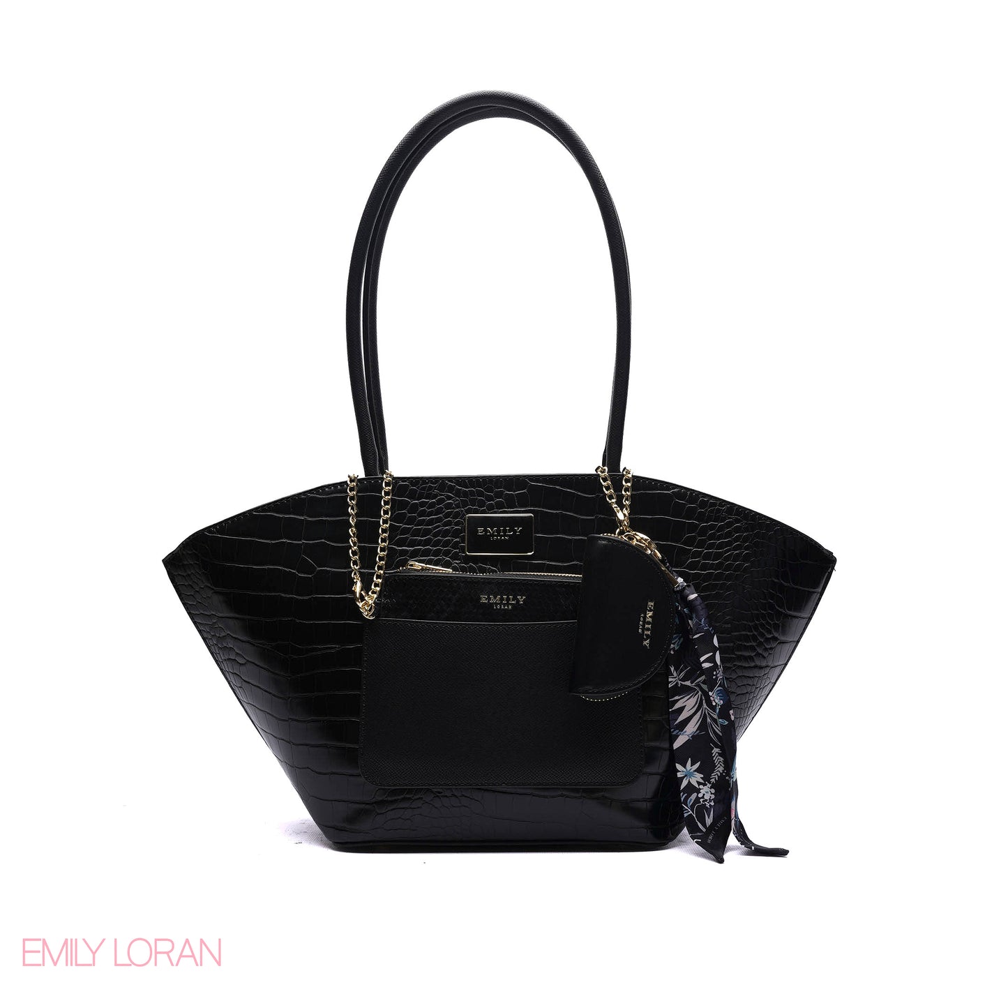 EXPANDABLE SHOULDER BAG WITH POUCH