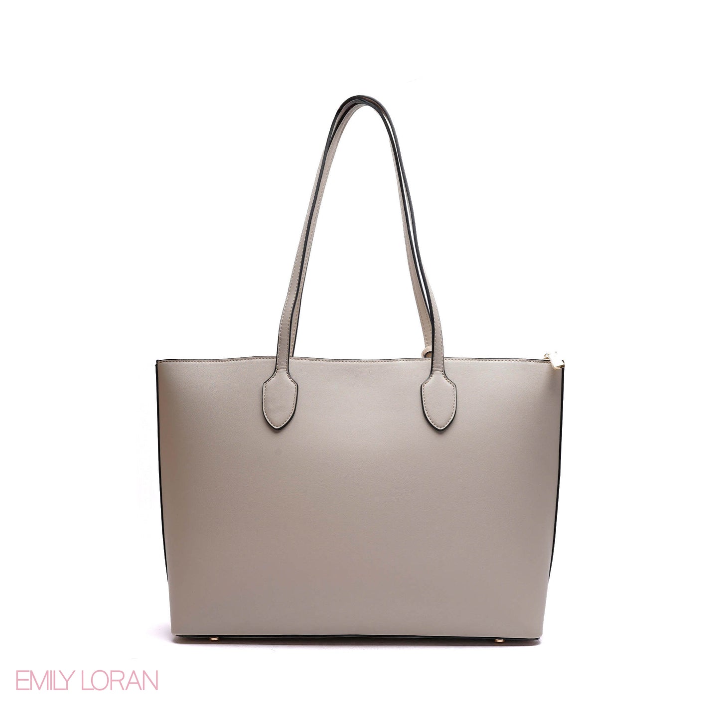 SHOULDER BAG WITH SIMPLE DESIGN LOGO AND FLOWER PRINT - LARGE