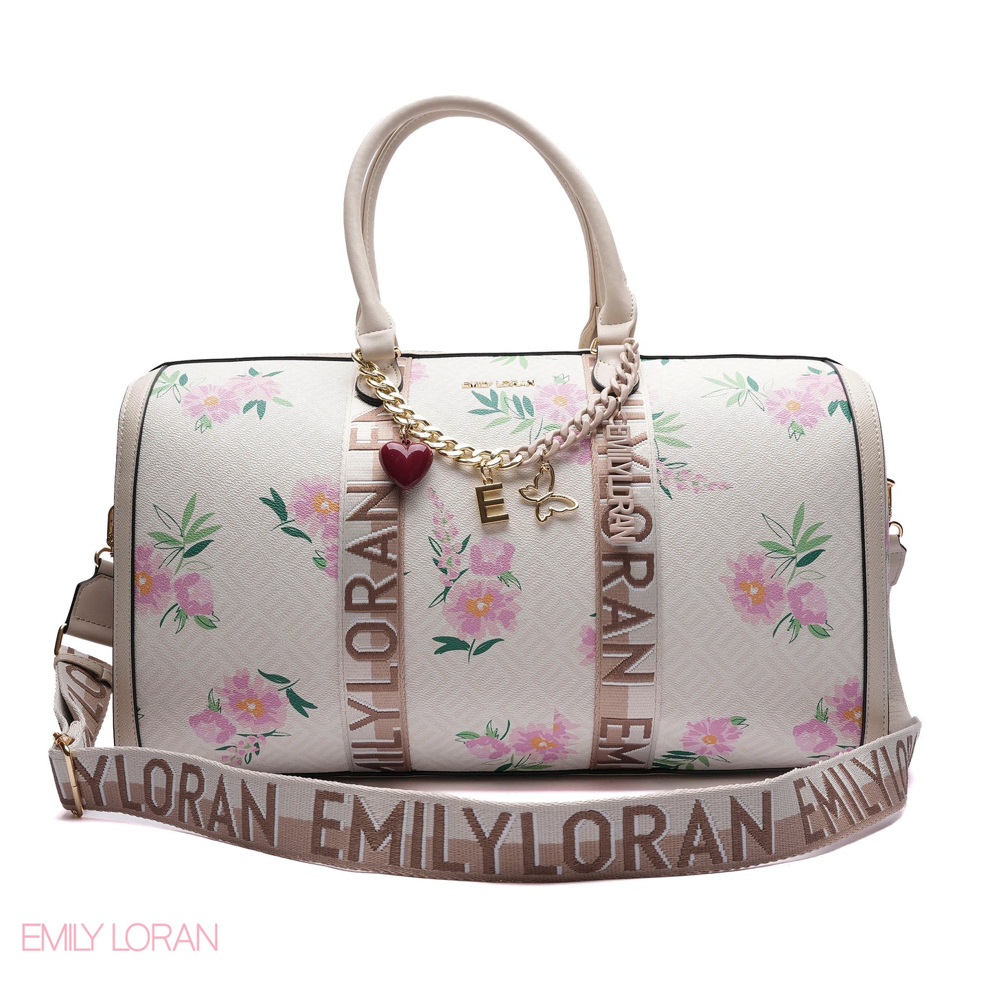 MONOGRAM BARREL BAG WITH CHARM CHAIN - LARGE