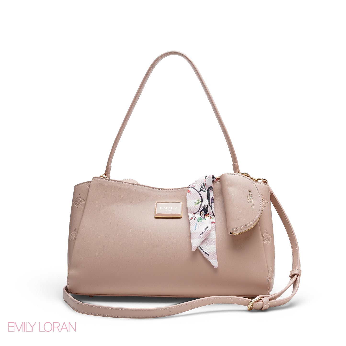 SHOULDER BAG WITH SCARF AND COIN PURSE BAG