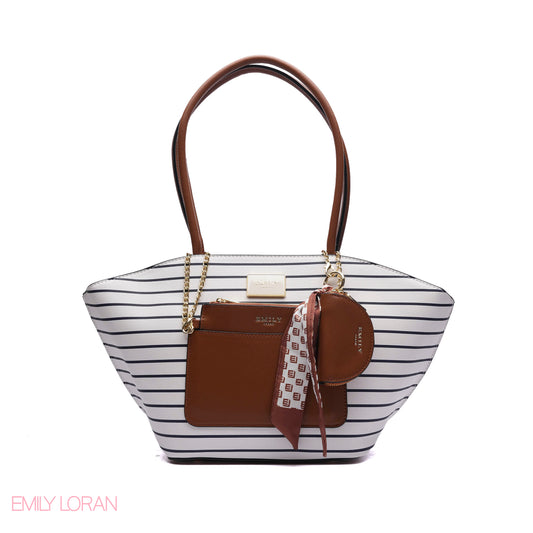 EXPANDABLE SHOULDER BAG WITH POUCH