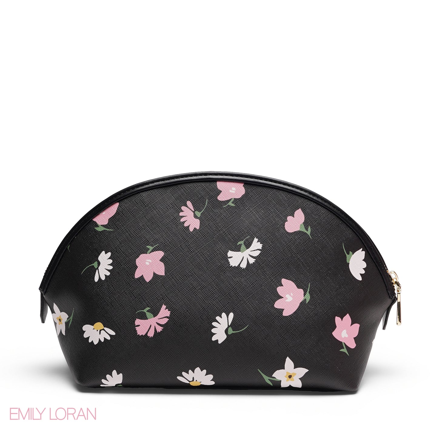 CHIC WOVEN MAKEUP BAG WITH EMBOSSED LOGO