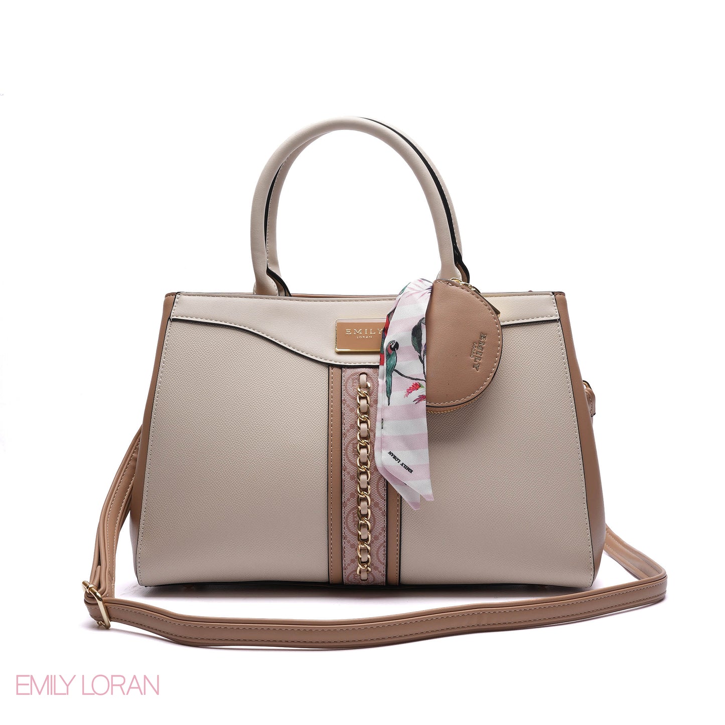 CHAIN-DETAIL HANDBAG WITH COIN PURSE
