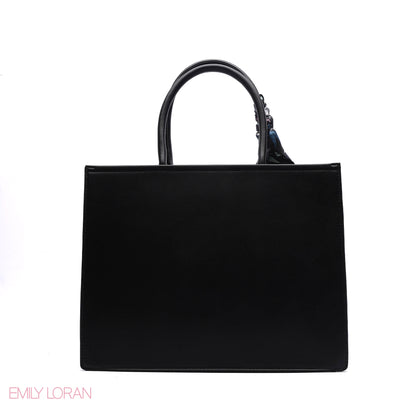 FLORAL EMBROIDERED HANDBAG WITH POUCH