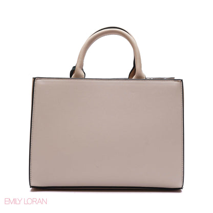 HANDBAG EMBOSSED BRAND DETAILING WITH CHARM - SMALL