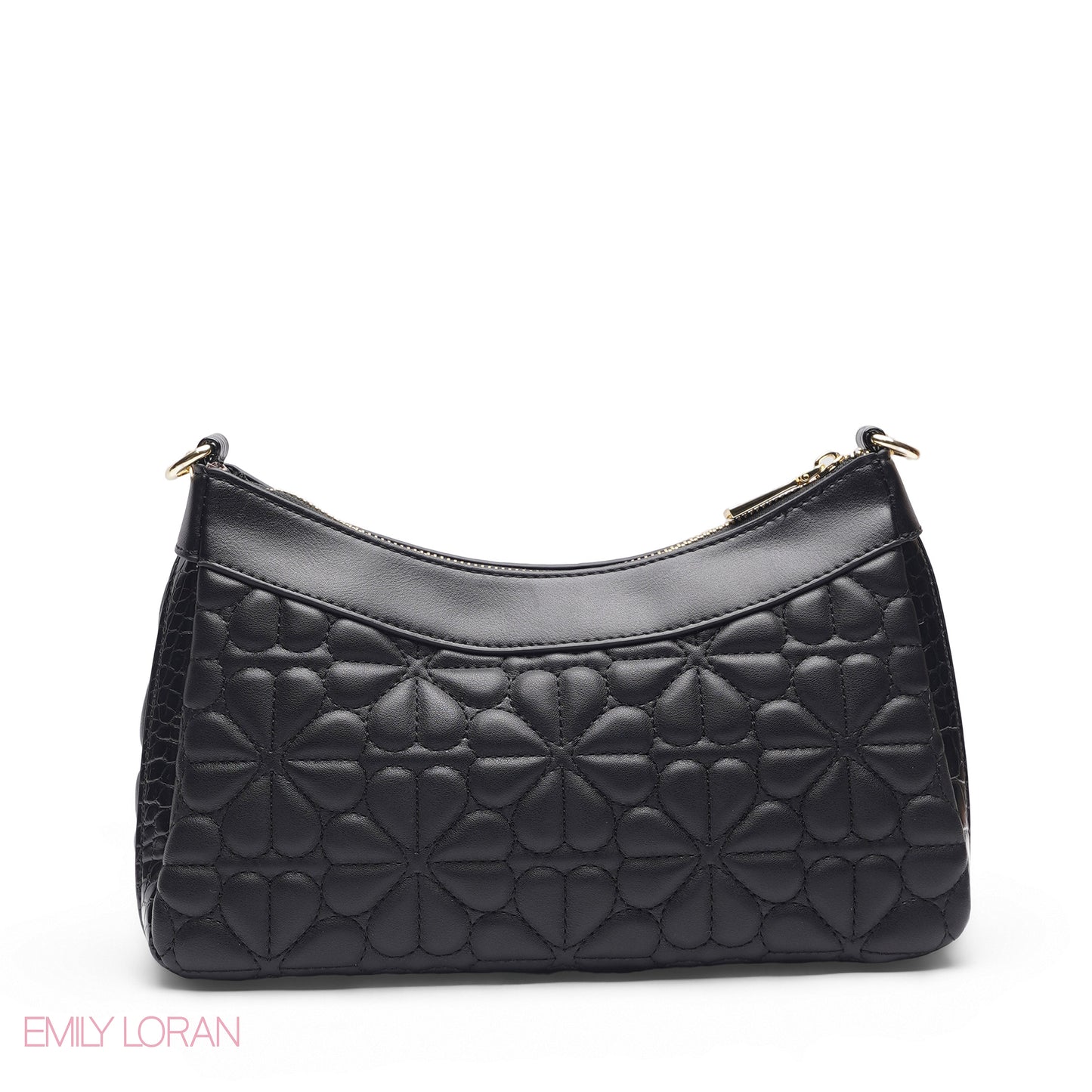 BLACK SHOULDER BAG WITH CHAIN STRAP - SMALL