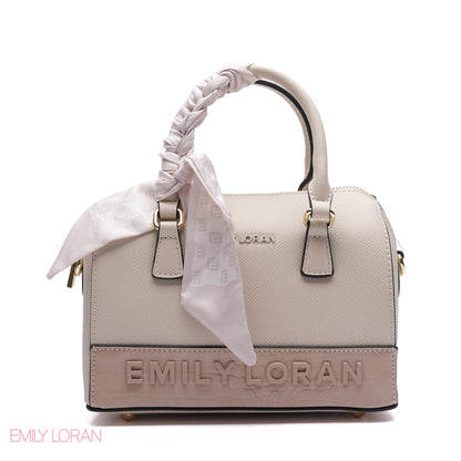 EMBOSSED LOGO SATCHEL BAG - SMALL