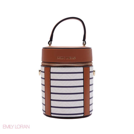 ELEGANT STRUCTURED CYLINDER VANITY BAG