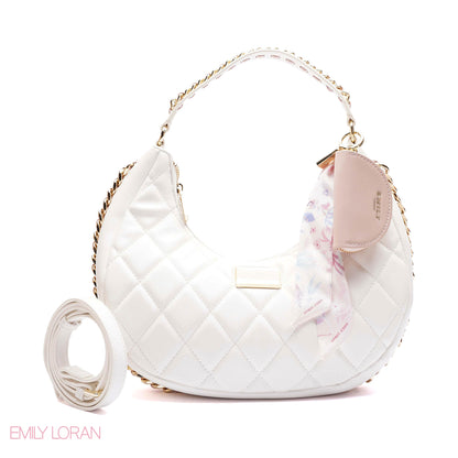 QUILLED HOBO SHOULDER BAG