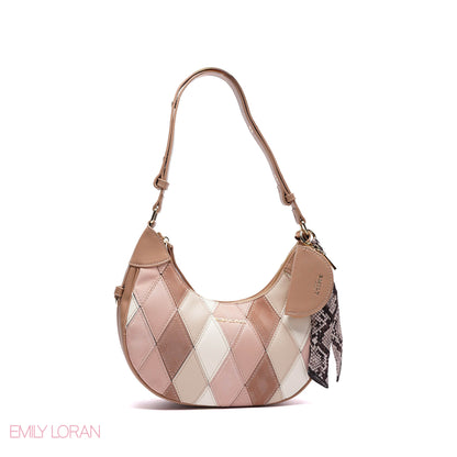 ELEGANT SHOULDER BAG SNAKE PRINT  WITH SMALL POUCH - SMALL