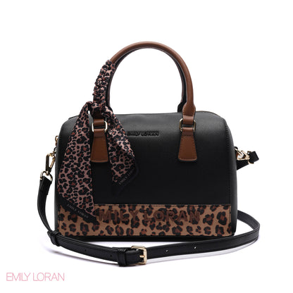 EMBOSSED LOGO SATCHEL BAG - MEDIUM