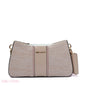WOVEN PANELLED SHOULDER BAG