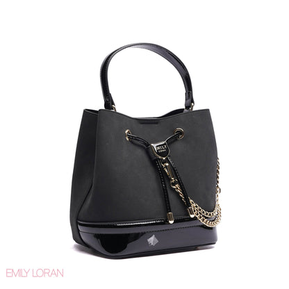 HANDBAG WITH SIMPLE LOCK DESIGNING WITH GOLD CHAIN - SMALL