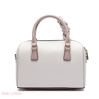 EMBOSSED LOGO SATCHEL BAG - SMALL