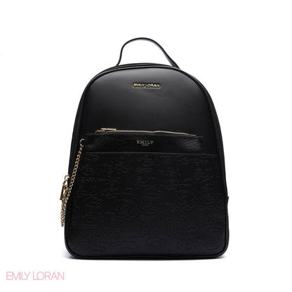 BACK BAG WITH CROC AND FLOWER PRINT