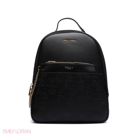 BACK BAG WITH CROC AND FLOWER PRINT