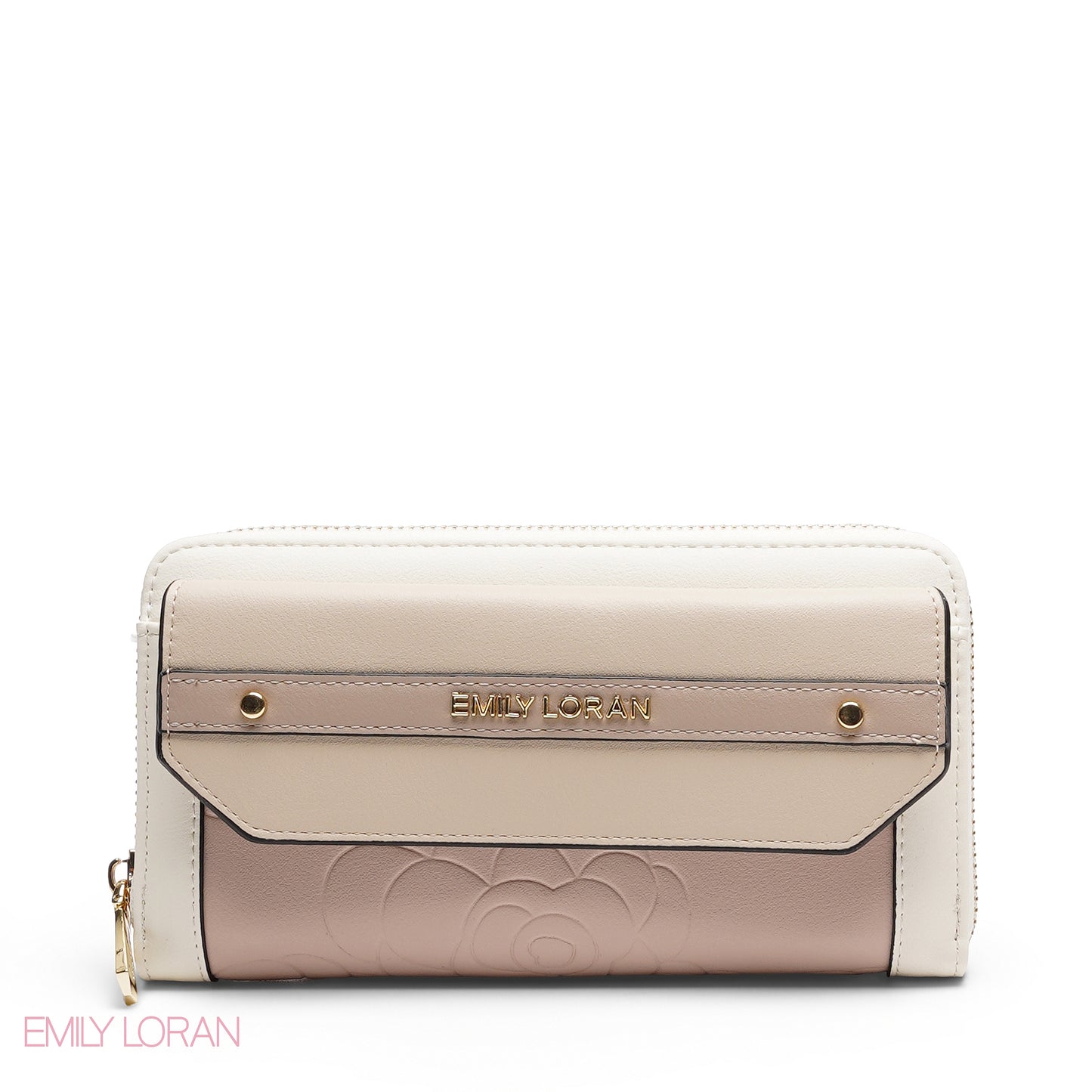 FLORAL PRINT DOUBLE COMPARTMENT ZIP-AROUND WALLET