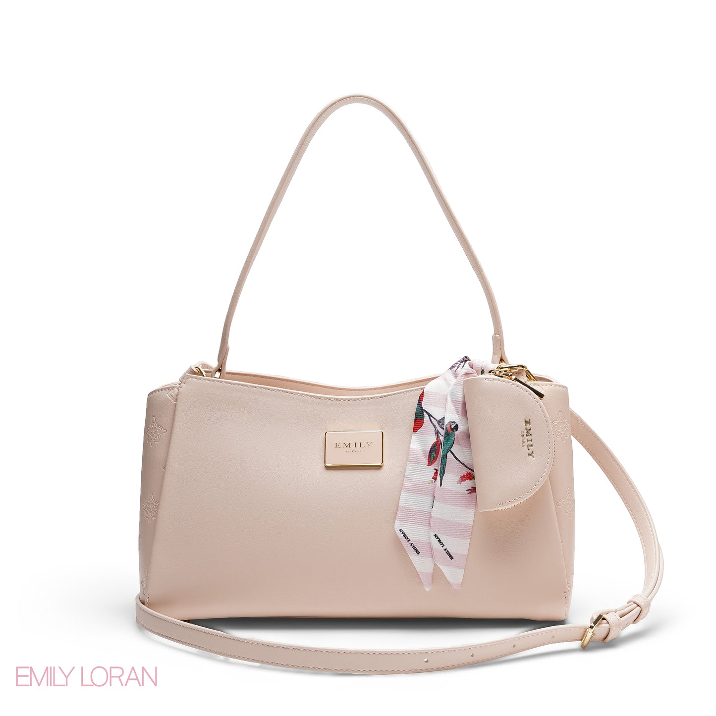 SHOULDER BAG WITH SCARF AND COIN PURSE BAG