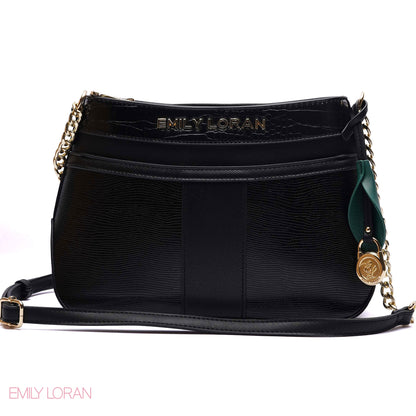 ELEGANT MULTI-TONE PANELLED CROSSBODY BAG