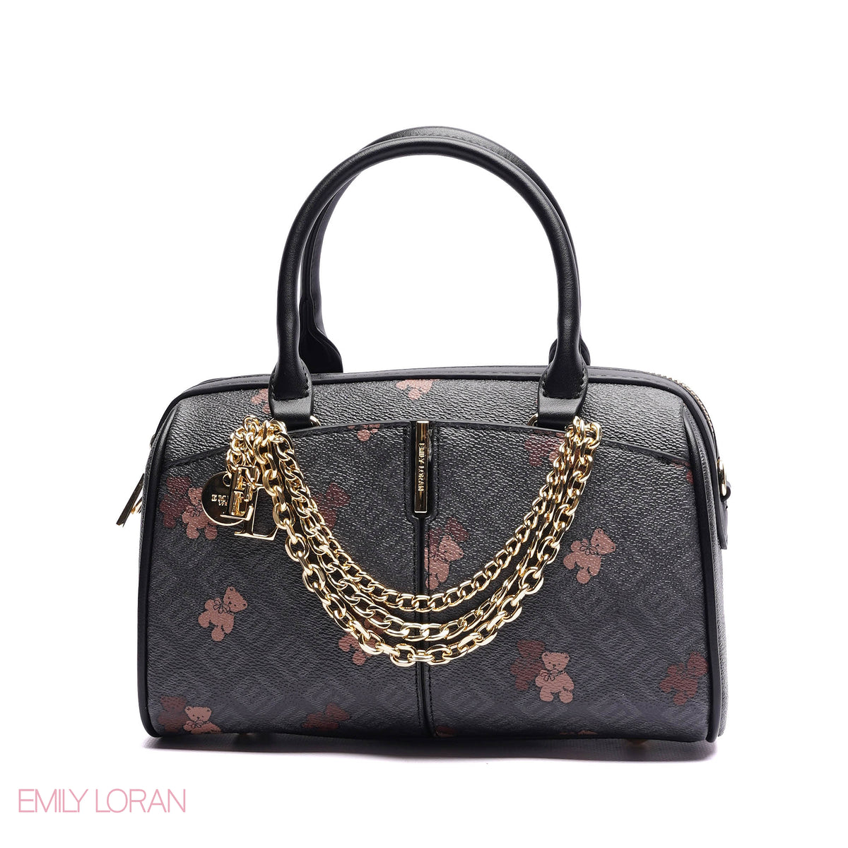 MONOGRAM STRUCTURED HANDBAG WITH CHAIN - SMALL