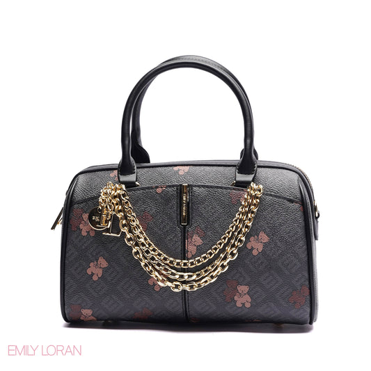 MONOGRAM STRUCTURED HANDBAG WITH CHAIN - SMALL